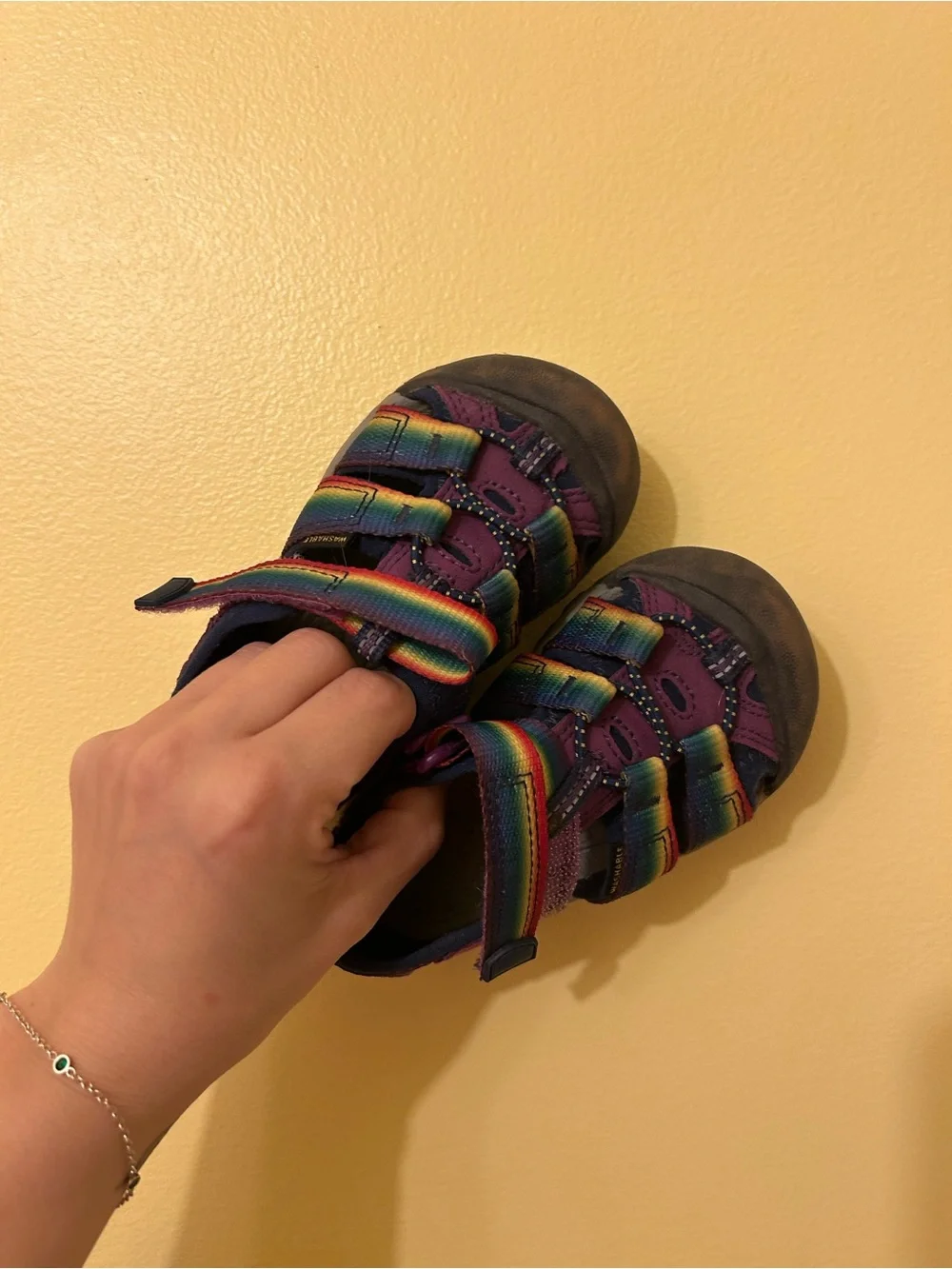 Keen Kids Purple Sandals with Rainbow Straps